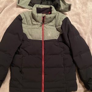 Boys (L)(16) Spyder Winter Jacket Grey